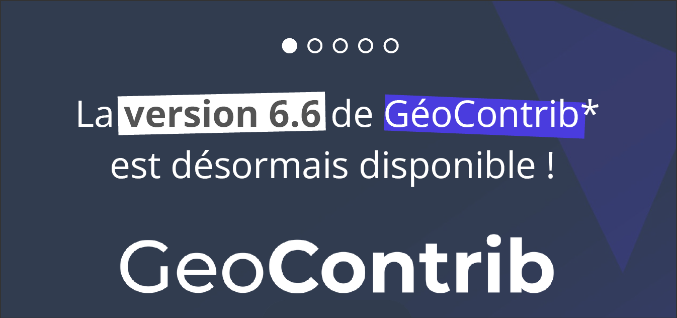 Une nouvelle version de GeoContrib